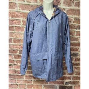 Women's MISTY HARBOR Blue Rain Coat Flannel Lining Medium